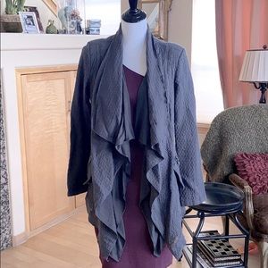 MONORENO Waterfall front Drape Jacket cardigan L